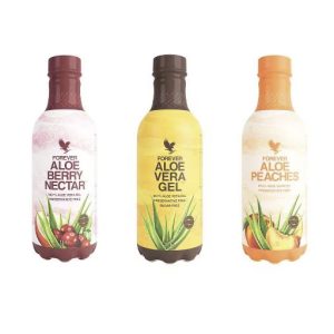 Forever Aloe Combo (gel d'aloe vera, nectar de baies, pêches) (Tri-pack)
